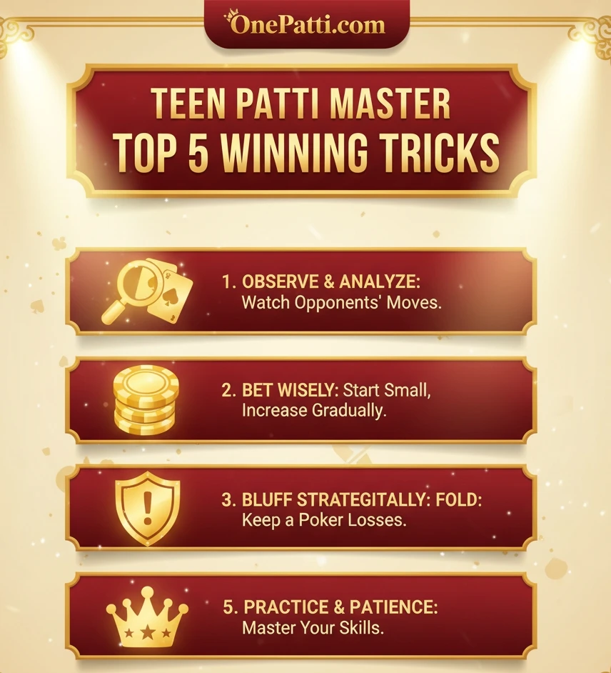 Tip to win big in teen patti master 